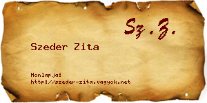 Szeder Zita névjegykártya